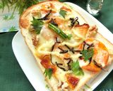 揚げmix野菜の塩昆布マヨチーズトースト作り方5写真