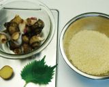 土鍋炊き☆バイ貝の炊き込みご飯作り方1写真