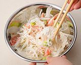 そら豆と香り箱のかき揚げ作り方4写真