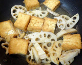 テケトー料理10☆厚揚げと蓮根のステーキ作り方3写真