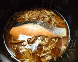 天日干しきのこと鮭の炊き込みごはん作り方2写真