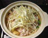 豚キムチ鍋焼きうどん作り方6写真