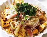 焼き厚揚げのたっぷり薬味のせ作り方5写真