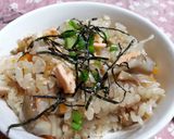 秋鮭とキノコの炊き込み御飯作り方7写真