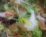 れんこんの金平と彩り野菜のサラダ作り方5写真