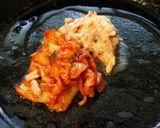 キムチとツナのクリームパスタ作り方1写真
