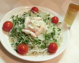 鶏ササミ蒸しサラダとレモンドレッシング作り方6写真