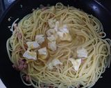 簡単パスタ☆モッツァレラ入りのカルボ作り方5写真