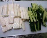 きゅうりと山芋のトロロあえ作り方3写真