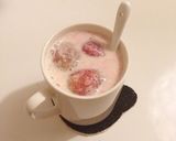 ホットイチゴアーモンドミルク★作り方6写真