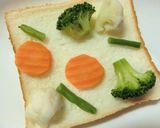 温野菜ミックスのコーン風味トースト作り方2写真