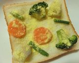温野菜ミックスのコーン風味トースト作り方3写真