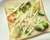 温野菜ミックスのコーン風味トースト作り方4写真