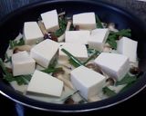 豆腐ニラしめじのミルク卵とじ作り方2写真