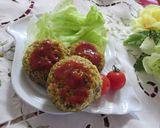 お弁当に✿高野豆腐とさば缶のミニバーグ作り方8写真