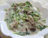 豆苗と豚肉のミルク仕立て作り方7写真
