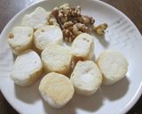 麩＆小豆餡のクルミ入り和菓子作り方1写真