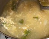 白菜ボロボロ葉と玉ねぎ、溶き卵の味噌汁作り方4写真