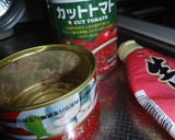 サバの水煮缶とトマトのパスタ作り方1写真