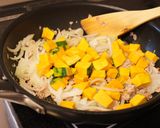 ピリ辛で♫南瓜とひき肉のパスタ作り方4写真