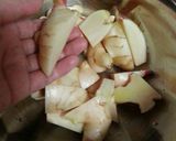 市販の寿司酢で☆新生姜のぶつ切り甘酢漬け作り方1写真
