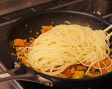 ピリ辛で♫南瓜とひき肉のパスタ作り方6写真
