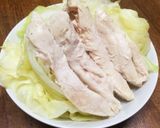 鶏ささみの酒蒸しとゆでキャベツ作り方8写真