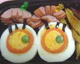 ゆで卵でどこ見てんのよ~弁当♪作り方1写真