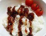 元気♪エノキ♪目玉焼き丼作り方2写真