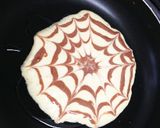 ハロウィン✩クモの巣ホットケーキ作り方5写真