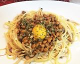 簡単なキノコと納豆の和風パスタ作り方5写真