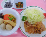 我が家のもち豚生姜焼き定食ぅ☆作り方12写真