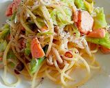 具だくさんニンニクオイルパスタ作り方5写真