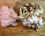 鶏肉としめじのかきたまあんかけにゅうめん作り方2写真