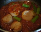 ホタテとアスパラのトマトクリームパスタ作り方7写真