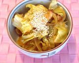 簡単☆豚とキャベツのコクうま丼作り方5写真