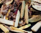 薩摩芋となすとモッツァレラの中華風炒め作り方1写真
