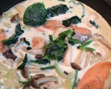 ★簡単★鮭とキノコ＆冷凍野菜の豆乳煮作り方5写真