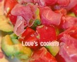 3分料理!トマト&アボカドの生ハムサラダ作り方4写真