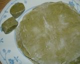 簡単手作り☆餃子の皮★モロヘイヤ粉末作り方3写真