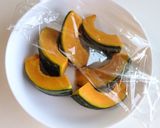 レンジで料亭風☆餡かけカボチャ作り方1写真