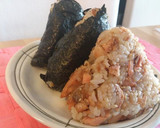 焼鮭の残りで☆てんかすと鮭のおにぎり☆作り方6写真