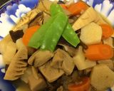 高野豆腐の煮しめビーガン・グルテンフリー作り方3写真