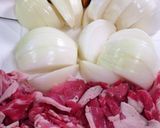 肉じゃが?『肉かぼちゃ♡』おかず簡単煮物作り方1写真