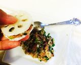 余った餃子の具でレンコンはさみ焼き作り方2写真