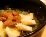 バナナとアーモンドのオートミール　朝食作り方3写真