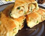 台湾風の葱と田麩の平焼きパン作り方7写真