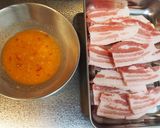 ●簡単！ピリ辛にんにく味噌豚●作り方1写真