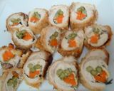 ヘルシ～♪野菜巻きチキンチーズかつ作り方6写真
