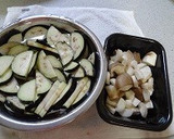 茄子とエリンギの卵とじ作り方1写真